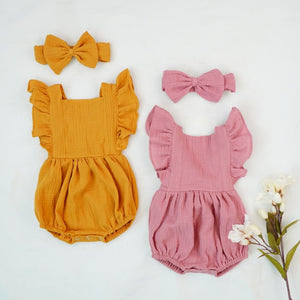 Baby girl ruffle romper - Beautiful baby girl rompers with ruffles