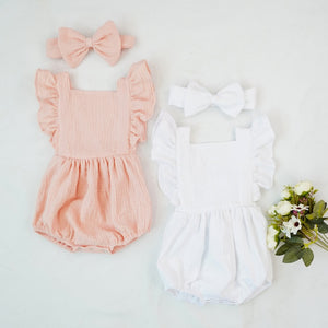 Baby girl ruffle romper - Beautiful baby girl rompers with ruffles