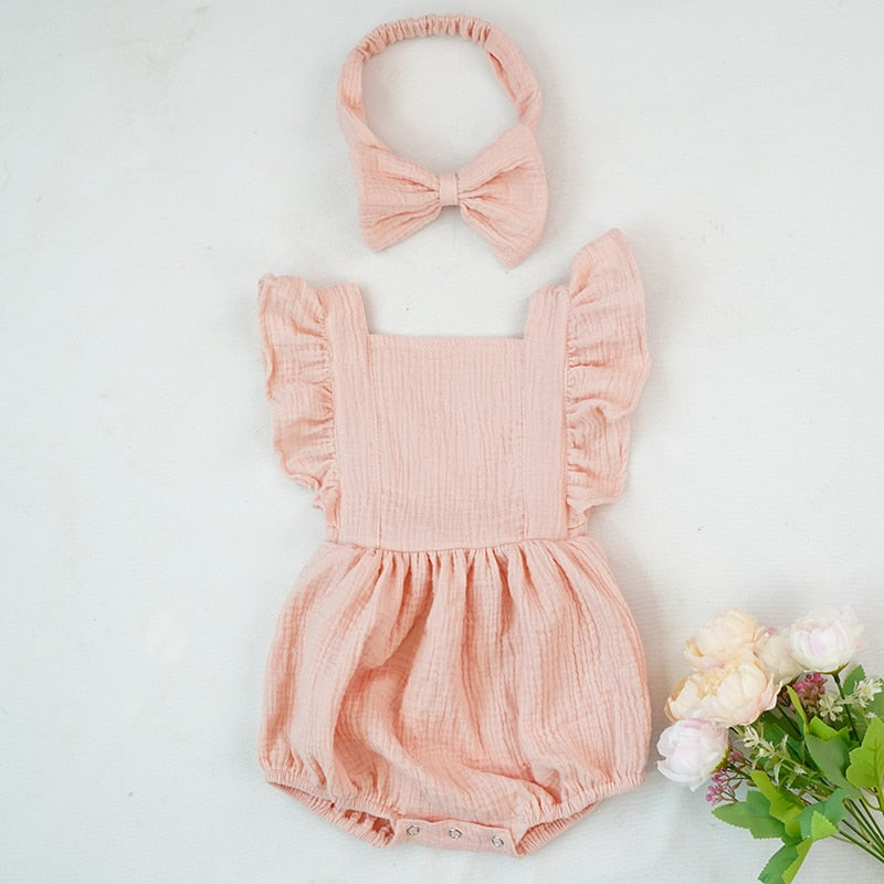 Baby girl ruffle romper - Beautiful baby girl rompers with ruffles