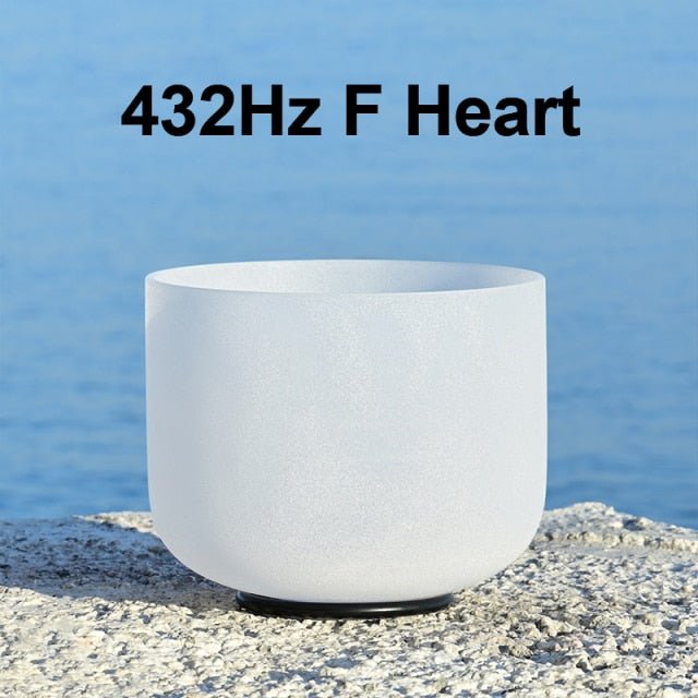 Heart chakra white singing bowl in white Crystal Goddess Singing Bowl