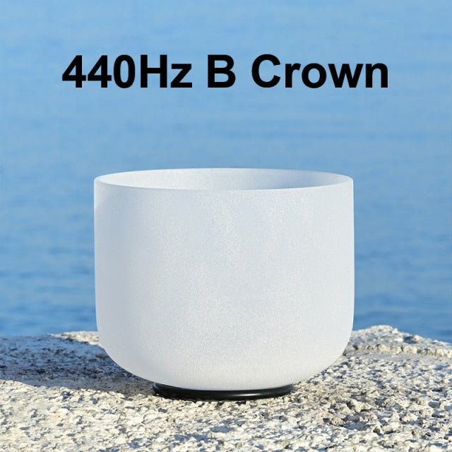 Crown chakra white singing bowl in white Crystal Goddess Singing Bowl