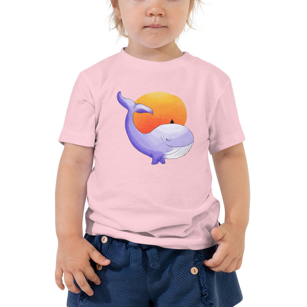 Whale toddler shirt - Perspective - whale print toddler t-shirt.