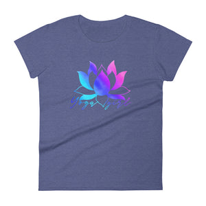 Rainbow lotus yoga shirt in dark gray - Rainbow Lotus Yoga Women's T-shirt