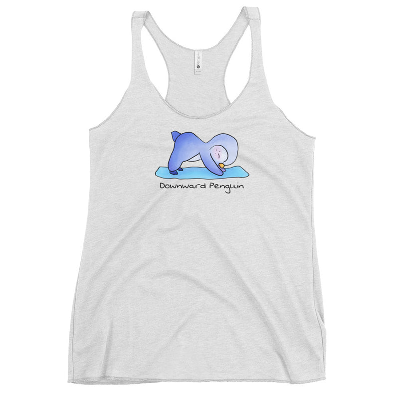 Downward penguin yoga top - Downward Penguin - Women's Racerback Tank Top