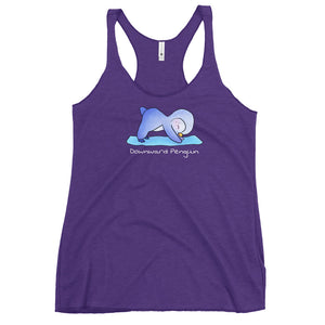 Downward penguin yoga top - Downward Penguin - Women's Racerback Tank Top