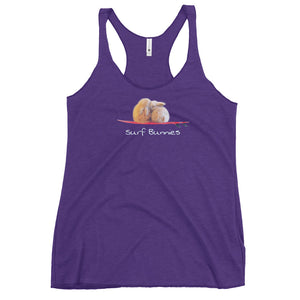 Surfer bunnies Women's Tri-Blend Racerback Tank