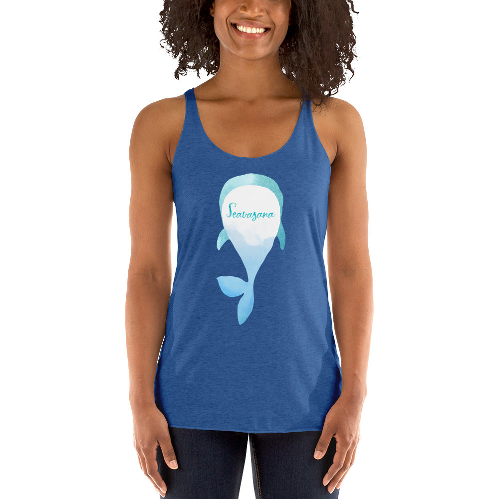 Yoga whale shirt - Savasana whale racerback tank top for women