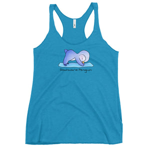 Downward penguin yoga top - Downward Penguin - Women's Racerback Tank Top