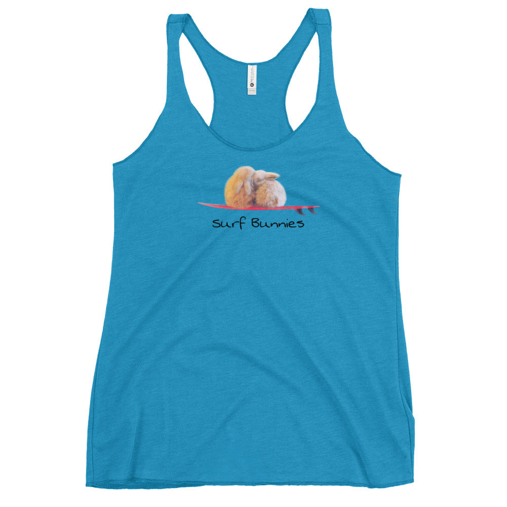 Surfer bunnies Women's Tri-Blend Racerback Tank
